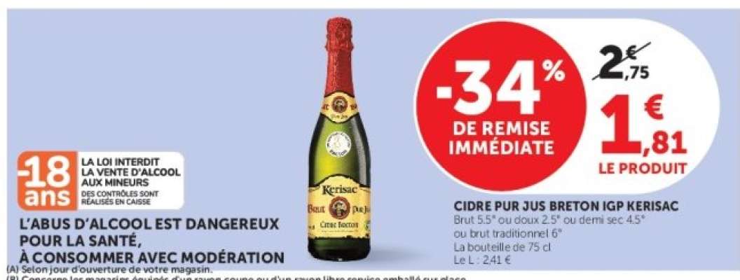 CIDRE PUR JUS BRETON IGP KERISAC