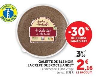 GALETTE DE BLE NOIR LA CREPE DE BROCELIANDE