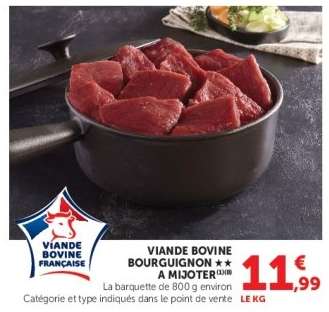 Viande Bovine : Bourguignon***