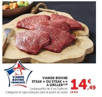 Viande Bovine : Steak**