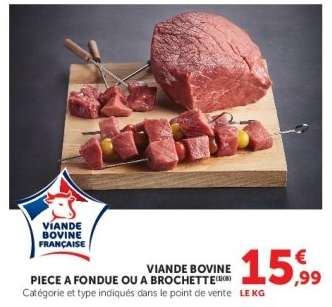 Viande Bovine Pièce à Fondue ou à Brochette