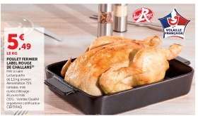 POULET FERMIER LABEL ROUGE DE CHALLANS