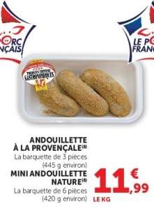 ANDOUILLETTE À LA PROVENÇALE / MINI ANDOUILLETTE NATURE