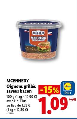 MCENNEDY Oignons grillés saveur bacon