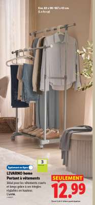 LIVARNO home Portant à vêtements