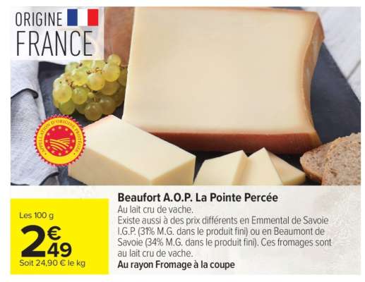 Beaufort A.O.P. La Pointe Percée