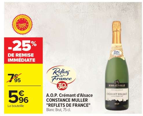 A.O.P. Crémant D'Alsace CONSTANCE MULLER REFLETS DE FRANCE