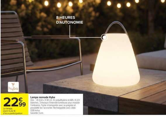 Lampe nomade Hyba