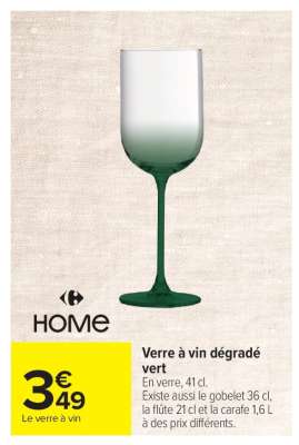 Verre à vin dégradé vert