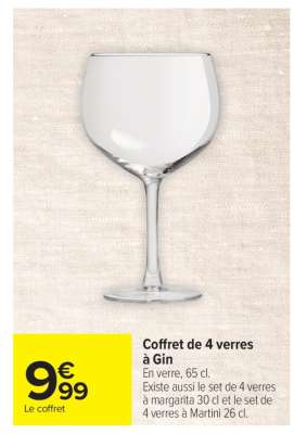 Coffret de 4 verres à Gin