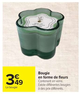 Bougie en forme de fleurs