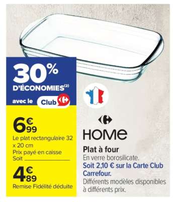 Plat à four