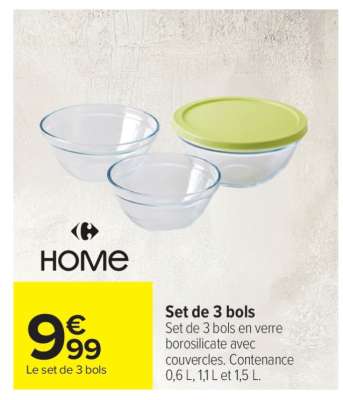 Set de 3 bols