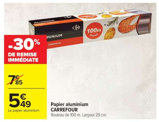 Papier aluminium CARREFOUR