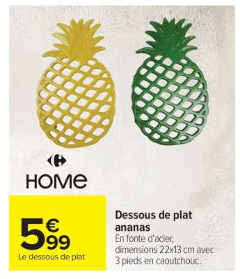 Dessous de plat ananas