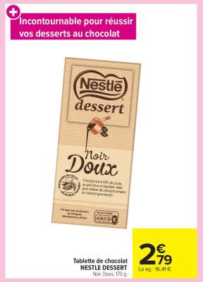 Tablette de Chocolat 'Nestlé Dessert'