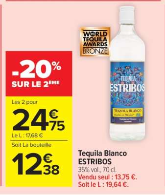 Tequila Blanco ESTRIBOS