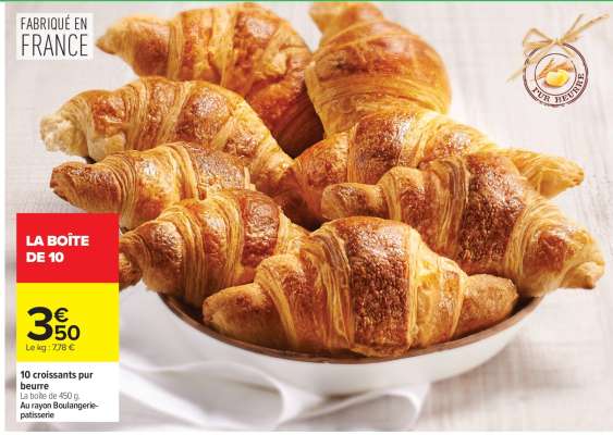 10 croissants pur beurre
