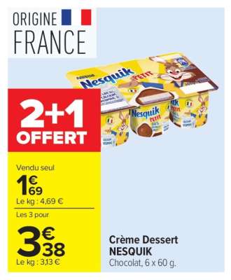 Crème Dessert Nesquik