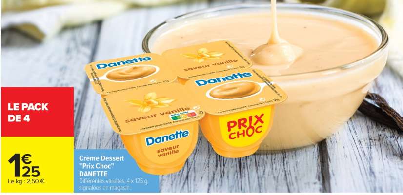 Crème dessert "Prix choc"