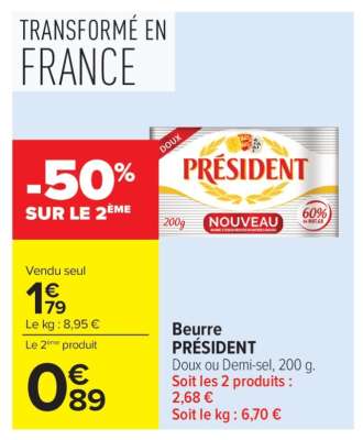 Beurre PRESIDENT