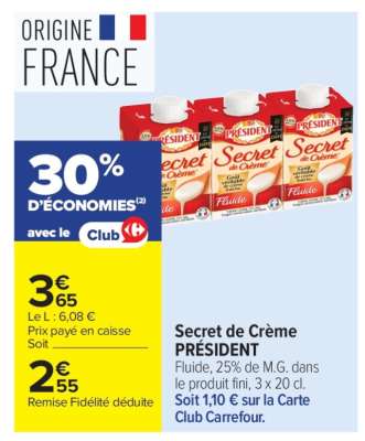 Secret De Crème Président