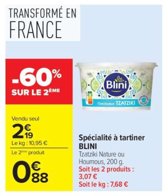 Spécialité à tartiner BLINI