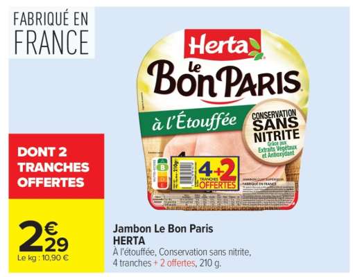 Jambon Le Bon Paris Herta