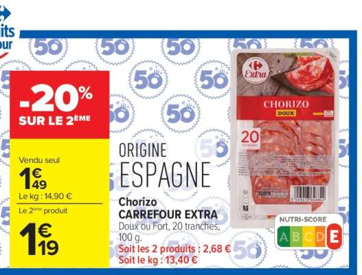 Chorizo Carrefour Extra
