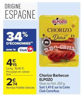 Chorizo Barbecue ELPOZO