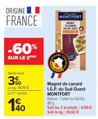 Magret de canard I.G.P. du Sud-Ouest MONTFORT