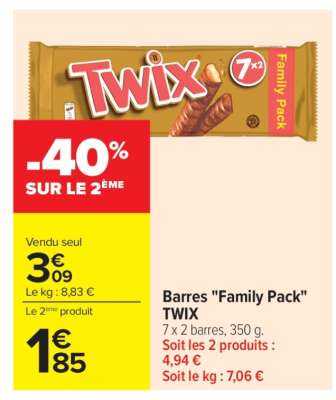 Barres "Family Pack" TWIX
