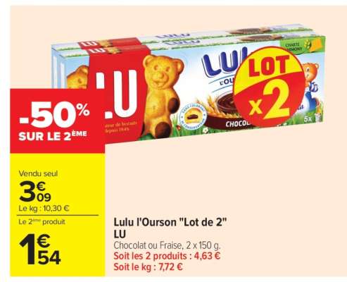Lulu l’Ourson «Lot de 2» LU