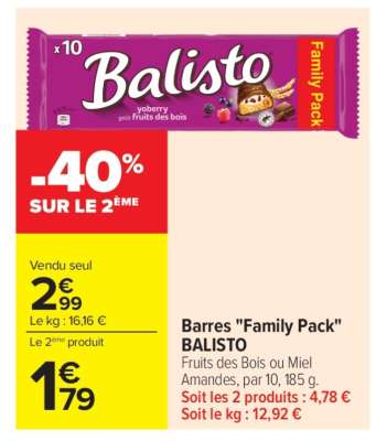 Barres "Family Pack" BALISTO