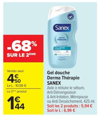 GEL DOUCHE DERMA THÉRAPIE “SANEX”
