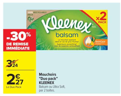 Mouchoirs «Duo pack» KLEENEX