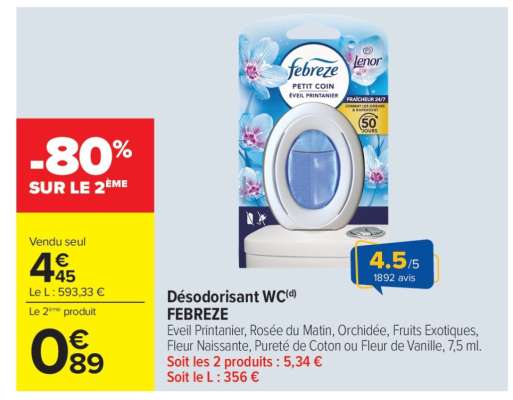 Désodorisant WC FEBREZE