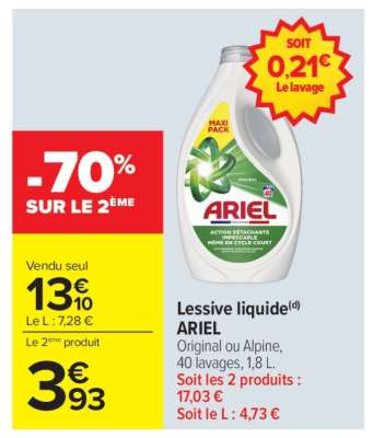 LESSIVE LIQUIDE "ARIEL"