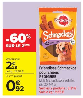 Friandises Schmackos pour chiens PEDIGREE