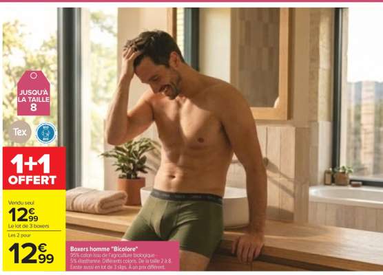 Boxers homme "bicolore"
