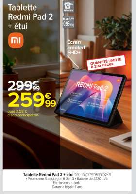 Tablette Redmi Pad 2 + étui