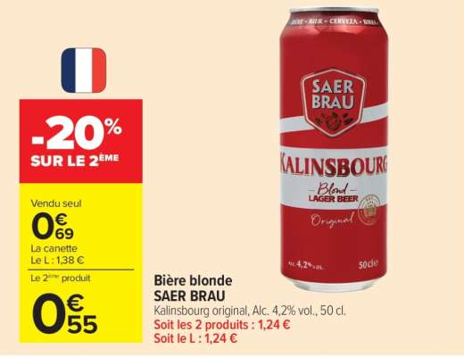 Bière blonde SAER-BRAU