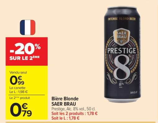 Bière blonde SAER-BRAU