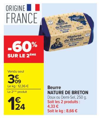 Beurre NATURE DE BRETON
