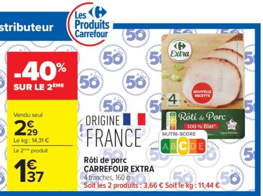 Rôti de Porc Carrefour Extra