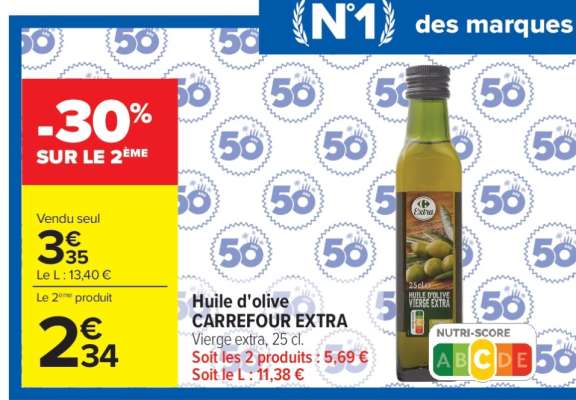 Huile d'olive CARREFOUR EXTRA