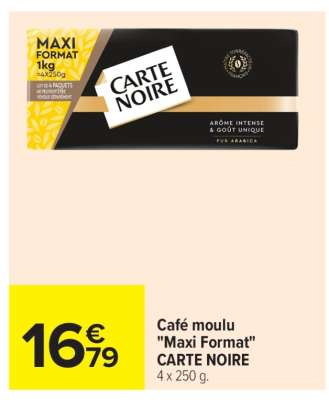 Café moulu «Maxi format» CARTE NOIRE