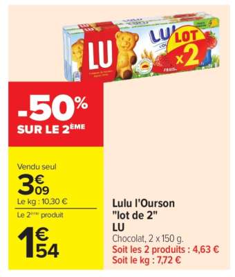 Lulu l'Ourson "Lot de 2"