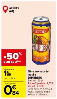 Bière Aromatisée Tequila Sombrero