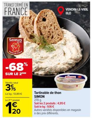 Tartinable De Thon Simon